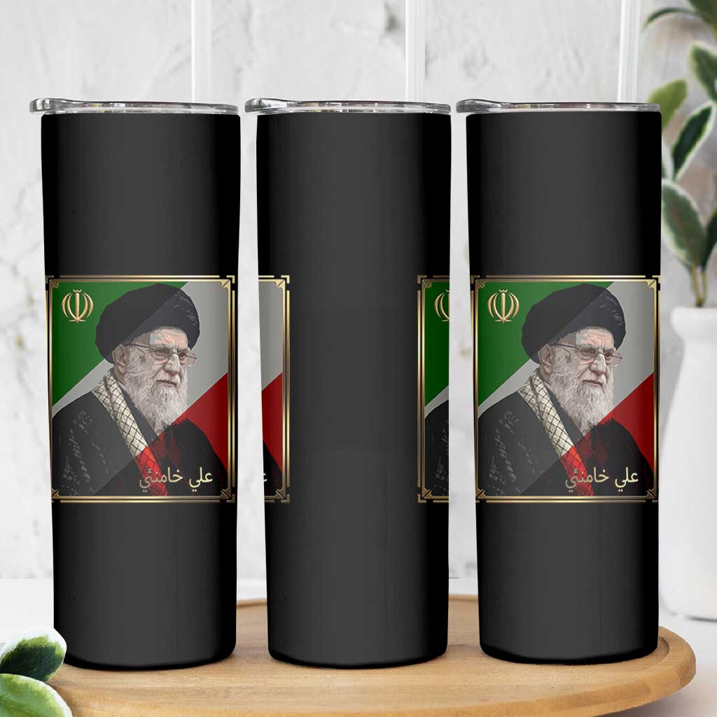 Ali Khamenei Memorial Tribute Portrait Skinny Tumbler