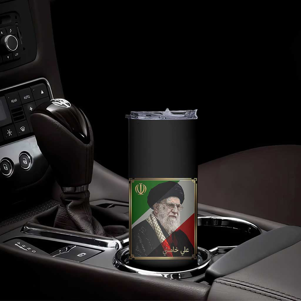 Ali Khamenei Memorial Tribute Portrait Skinny Tumbler