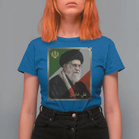 Ali Khamenei Memorial Tribute Portrait T Shirt For Women