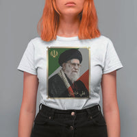 Ali Khamenei Memorial Tribute Portrait T Shirt For Women