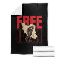 Free Iran Throw Blanket Iranian Freedom Memorial Hamid Mahdavi Tribute