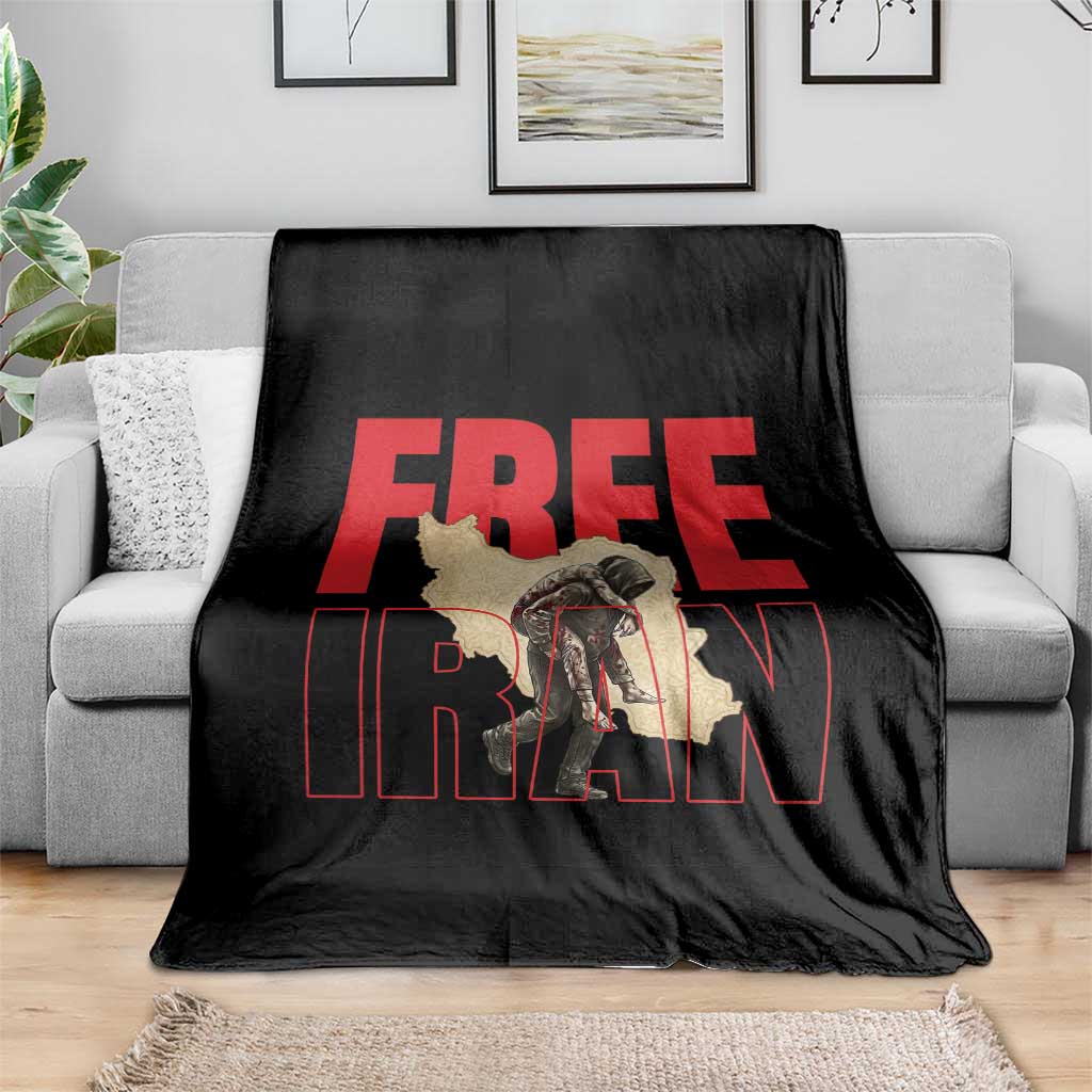 Free Iran Throw Blanket Iranian Freedom Memorial Hamid Mahdavi Tribute