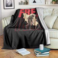 Free Iran Throw Blanket Iranian Freedom Memorial Hamid Mahdavi Tribute