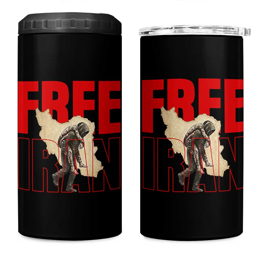 Free Iran 4 in 1 Can Cooler Tumbler Iranian Freedom Memorial Hamid Mahdavi Tribute