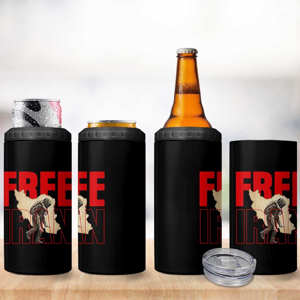 Free Iran 4 in 1 Can Cooler Tumbler Iranian Freedom Memorial Hamid Mahdavi Tribute