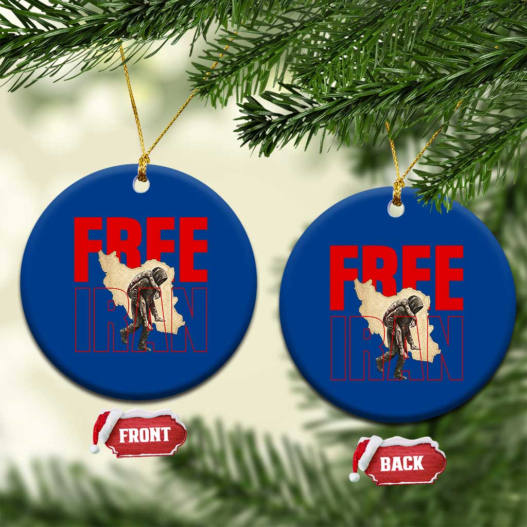 Free Iran Ceramic Ornament Iranian Freedom Memorial Hamid Mahdavi Tribute