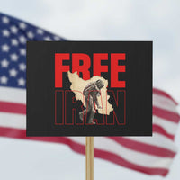 Free Iran Protest Sign Iranian Freedom Memorial Hamid Mahdavi Tribute