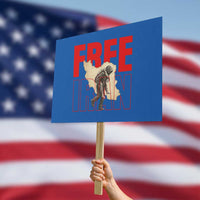 Free Iran Protest Sign Iranian Freedom Memorial Hamid Mahdavi Tribute