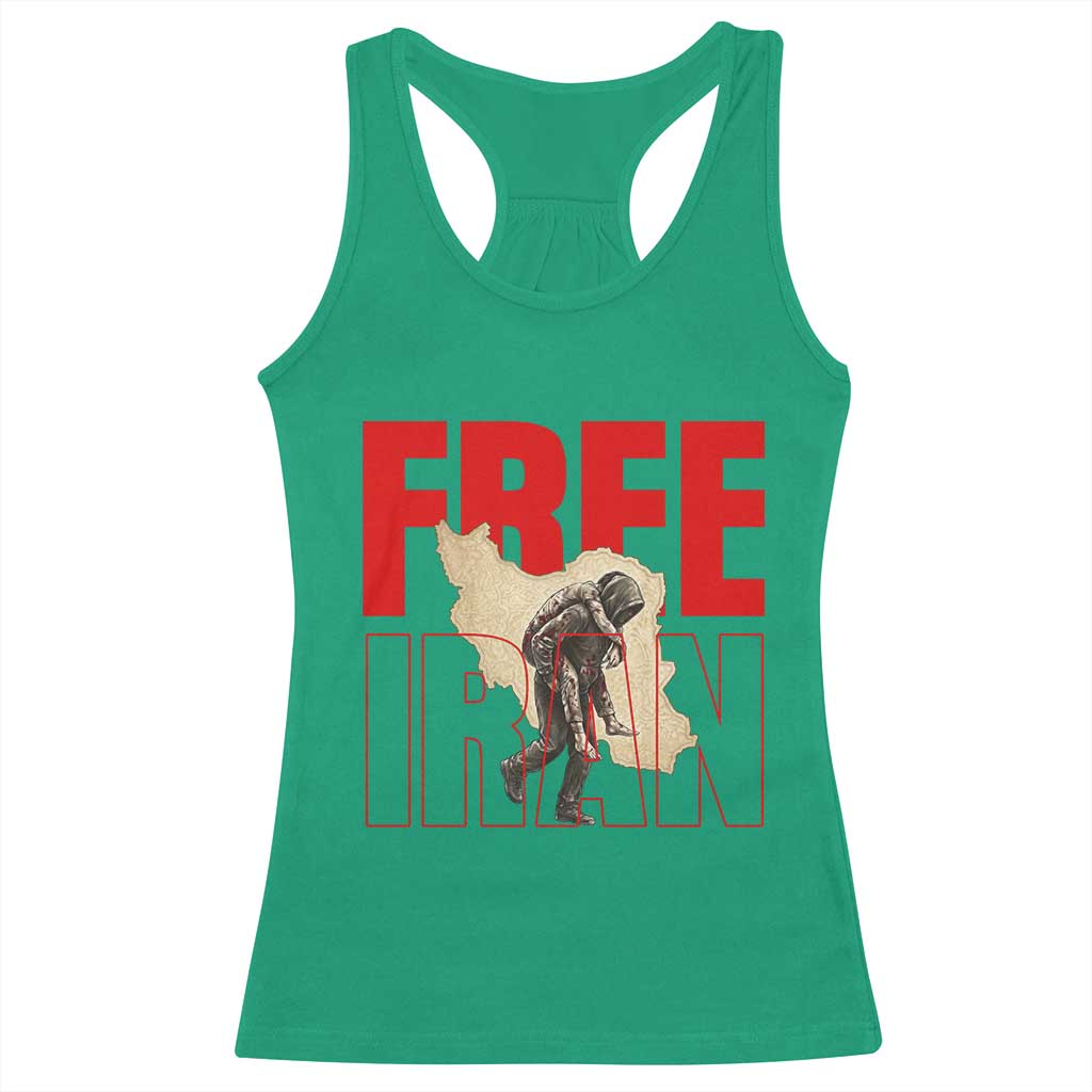 Free Iran Racerback Tank Top Iranian Freedom Memorial Hamid Mahdavi Tribute