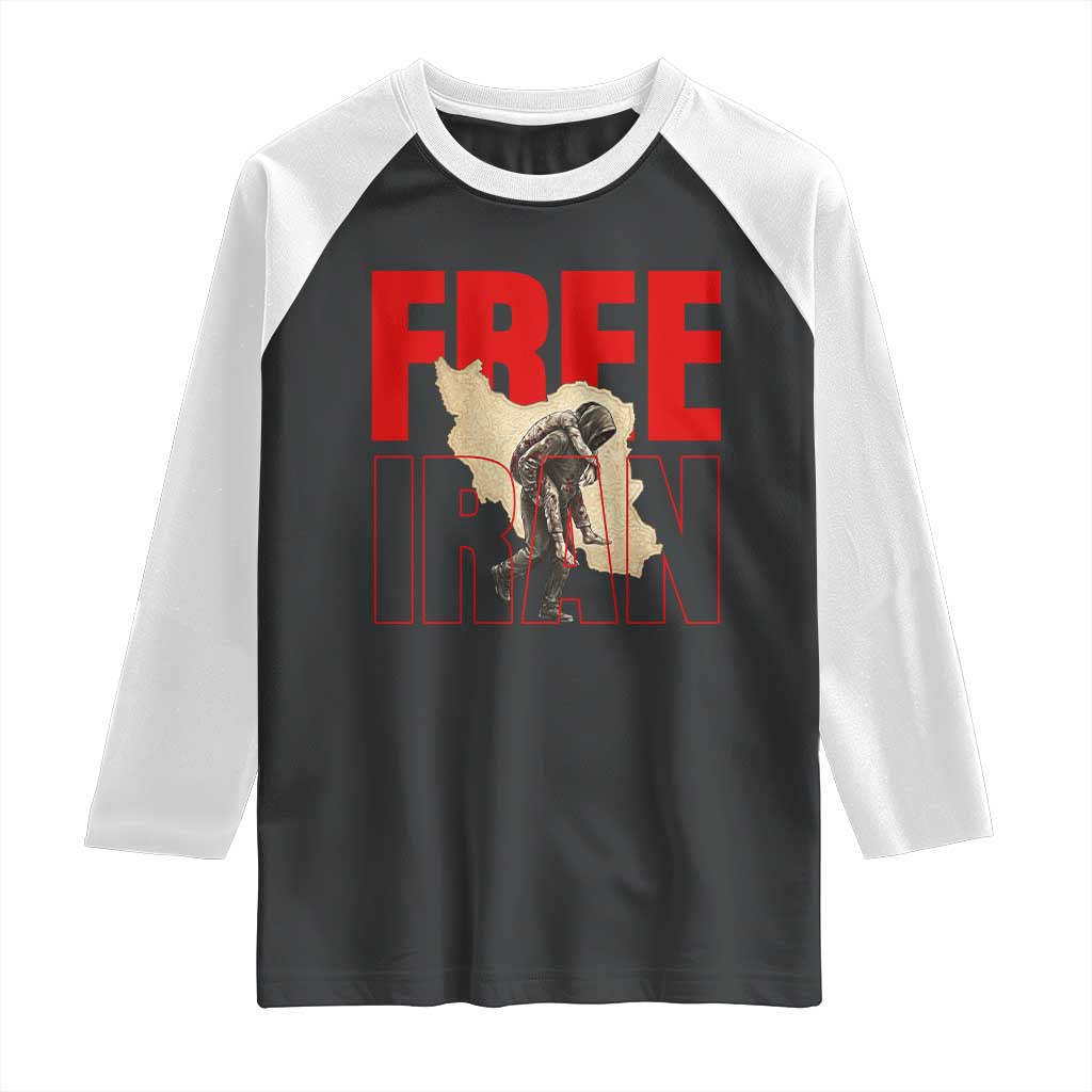 Free Iran Raglan Shirt Iranian Freedom Memorial Hamid Mahdavi Tribute