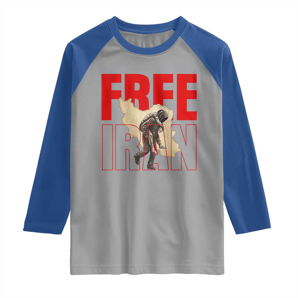 Free Iran Raglan Shirt Iranian Freedom Memorial Hamid Mahdavi Tribute
