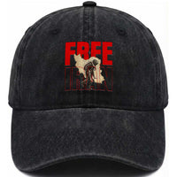 Free Iran Washed Cotton Baseball Cap Iranian Freedom Memorial Hamid Mahdavi Tribute