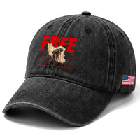 Free Iran Washed Cotton Baseball Cap Iranian Freedom Memorial Hamid Mahdavi Tribute