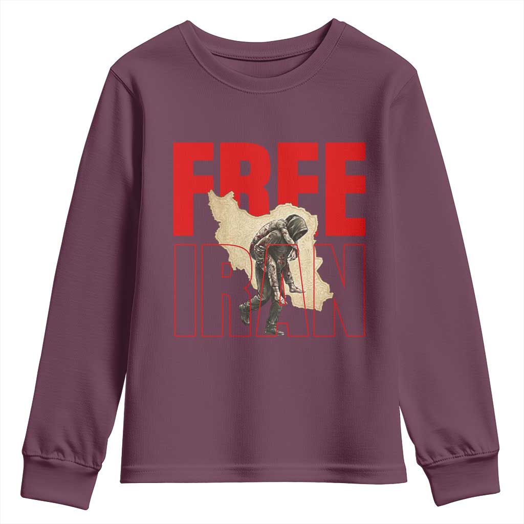 Free Iran Youth Sweatshirt Iranian Freedom Memorial Hamid Mahdavi Tribute