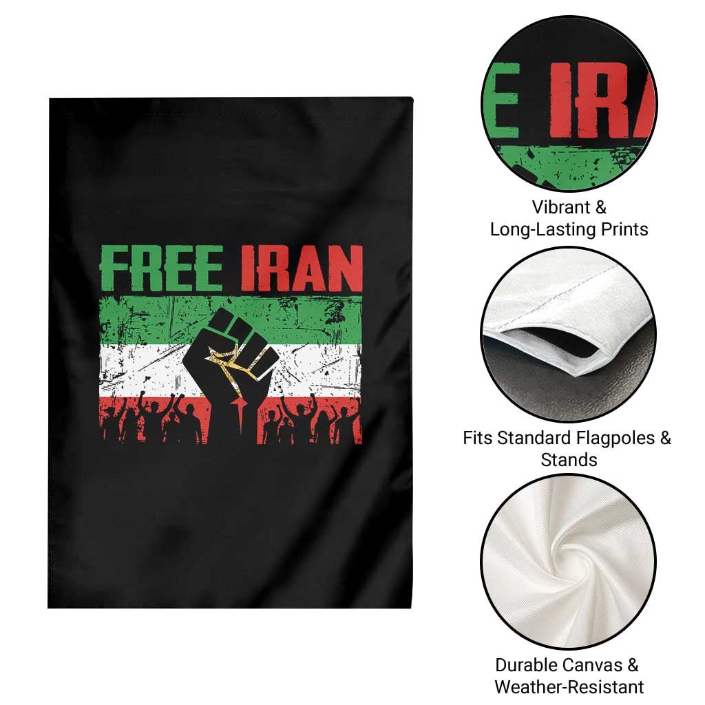 Free Iran Flag Garden Flag Support Iranian Freedom No War