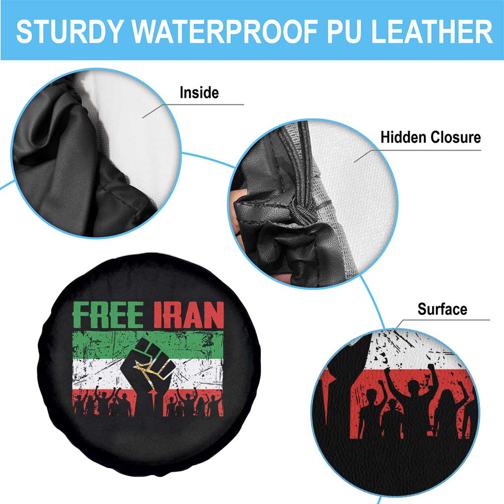 Free Iran Flag Spare Tire Cover Support Iranian Freedom No War