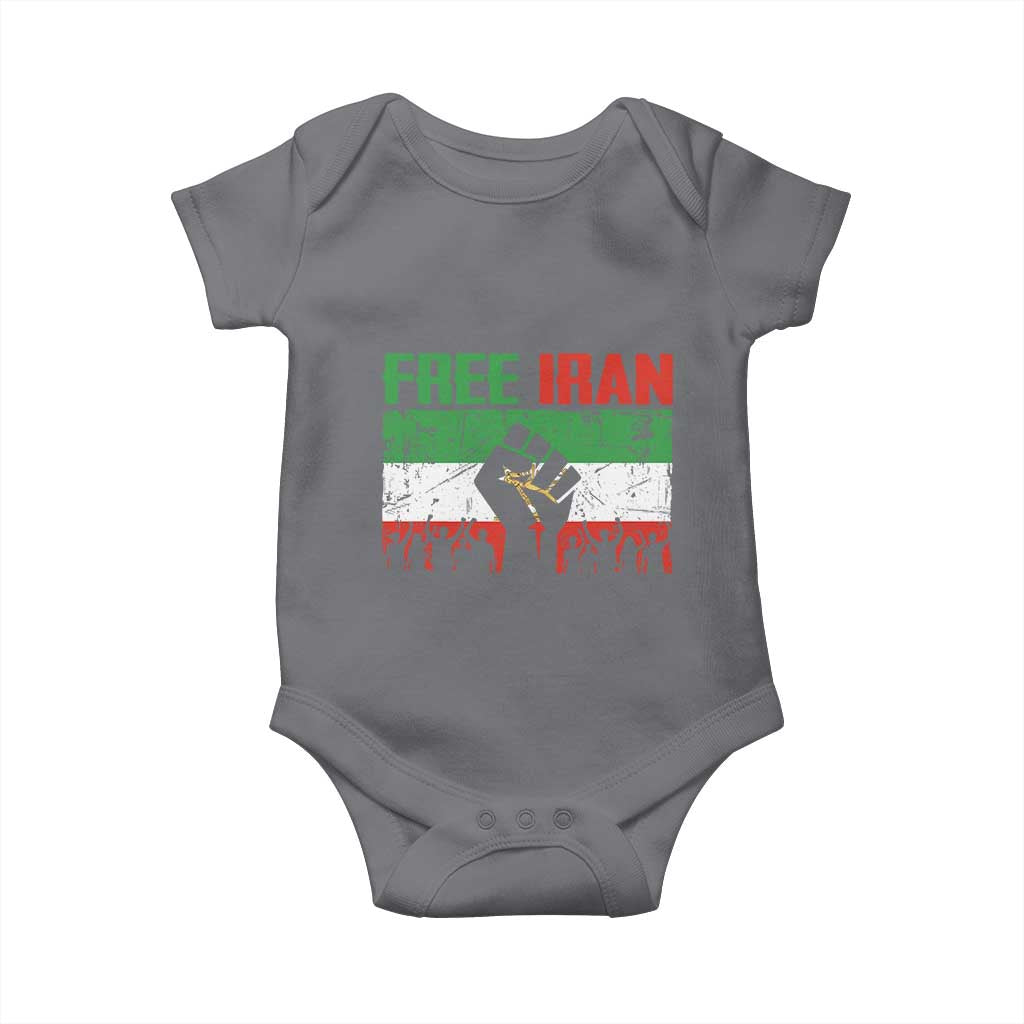Free Iran Flag Baby Onesie Support Iranian Freedom No War