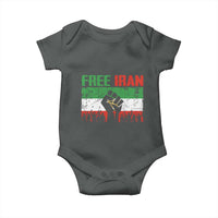 Free Iran Flag Baby Onesie Support Iranian Freedom No War