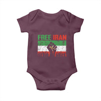 Free Iran Flag Baby Onesie Support Iranian Freedom No War