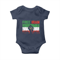 Free Iran Flag Baby Onesie Support Iranian Freedom No War