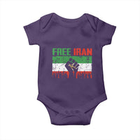 Free Iran Flag Baby Onesie Support Iranian Freedom No War