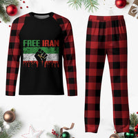 Free Iran Flag Plaid Pajama Set Support Iranian Freedom No War