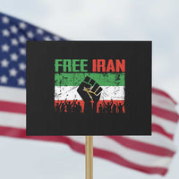 Free Iran Flag Protest Sign Support Iranian Freedom No War