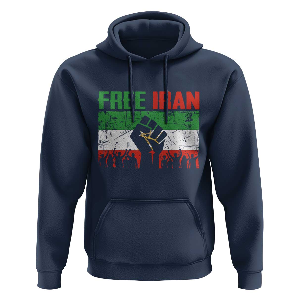 Free Iran Flag Hoodie Support Iranian Freedom No War