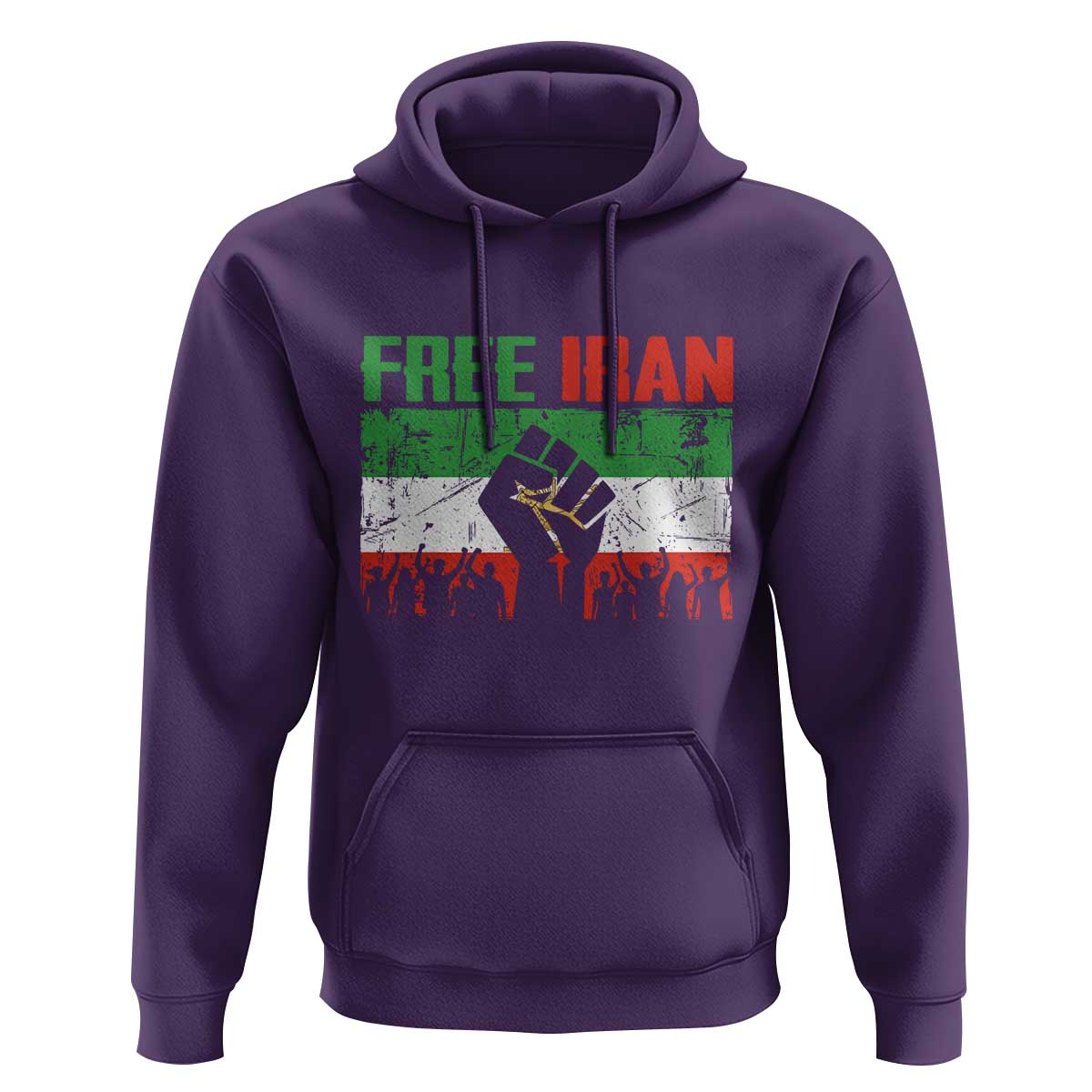 Free Iran Flag Hoodie Support Iranian Freedom No War
