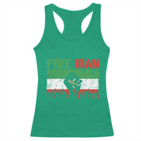 Free Iran Flag Racerback Tank Top Support Iranian Freedom No War