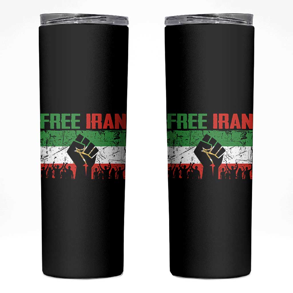 Free Iran Flag Skinny Tumbler Support Iranian Freedom No War