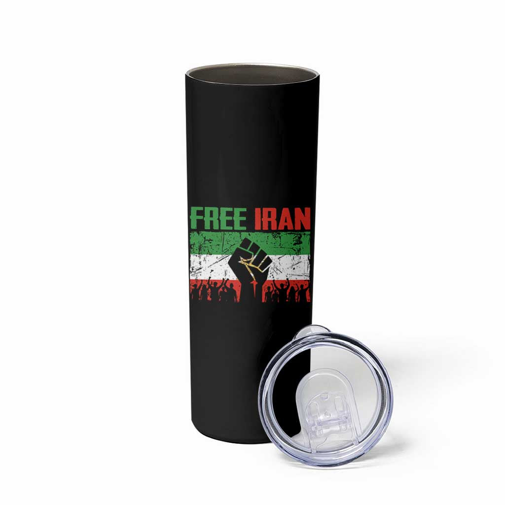 Free Iran Flag Skinny Tumbler Support Iranian Freedom No War