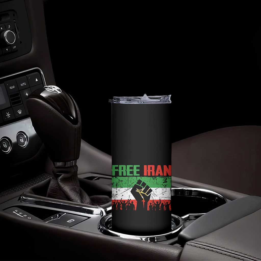 Free Iran Flag Skinny Tumbler Support Iranian Freedom No War