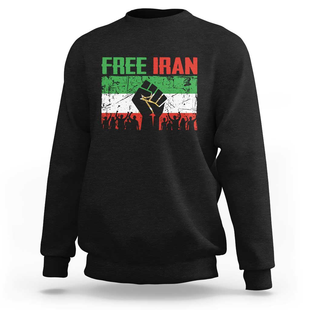 Free Iran Flag Sweatshirt Support Iranian Freedom No War