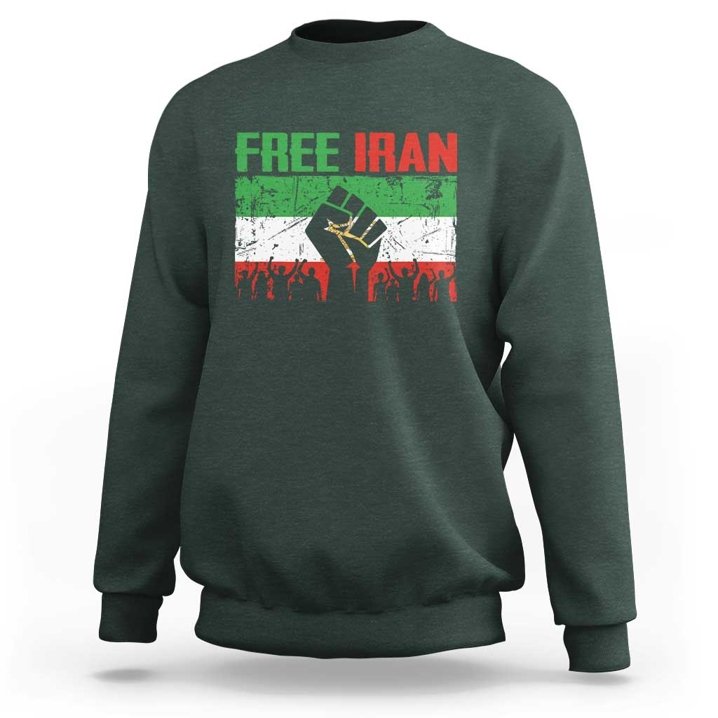 Free Iran Flag Sweatshirt Support Iranian Freedom No War