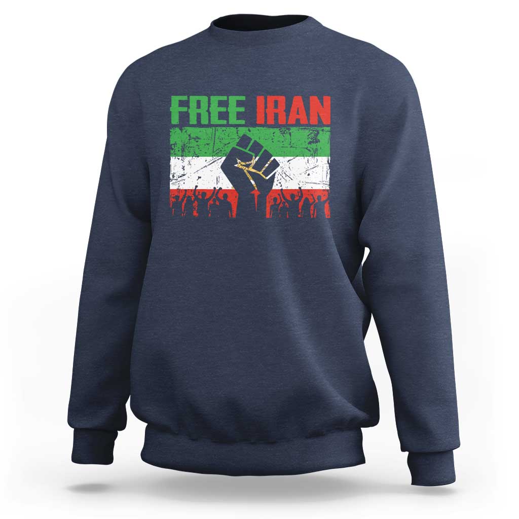 Free Iran Flag Sweatshirt Support Iranian Freedom No War