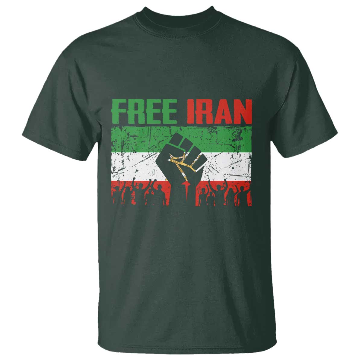 Free Iran Flag T Shirt Support Iranian Freedom No War
