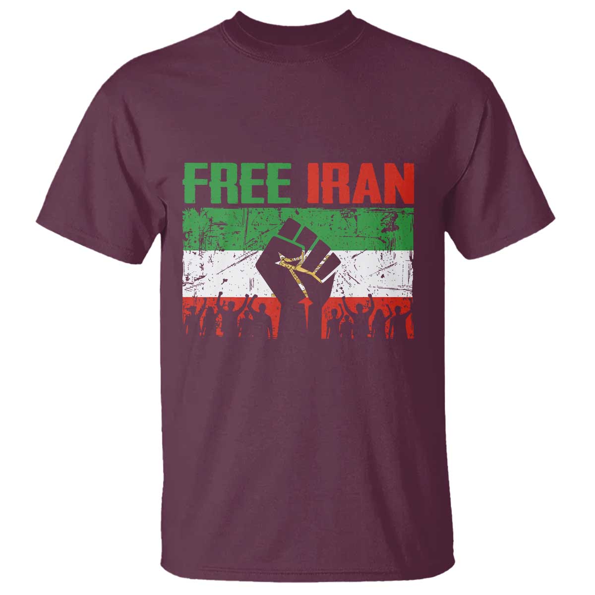 Free Iran Flag T Shirt Support Iranian Freedom No War