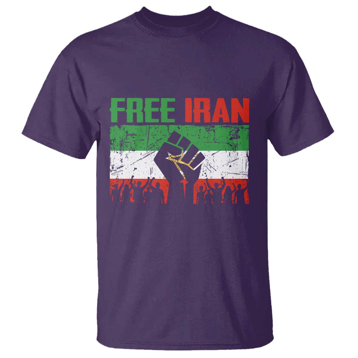 Free Iran Flag T Shirt Support Iranian Freedom No War