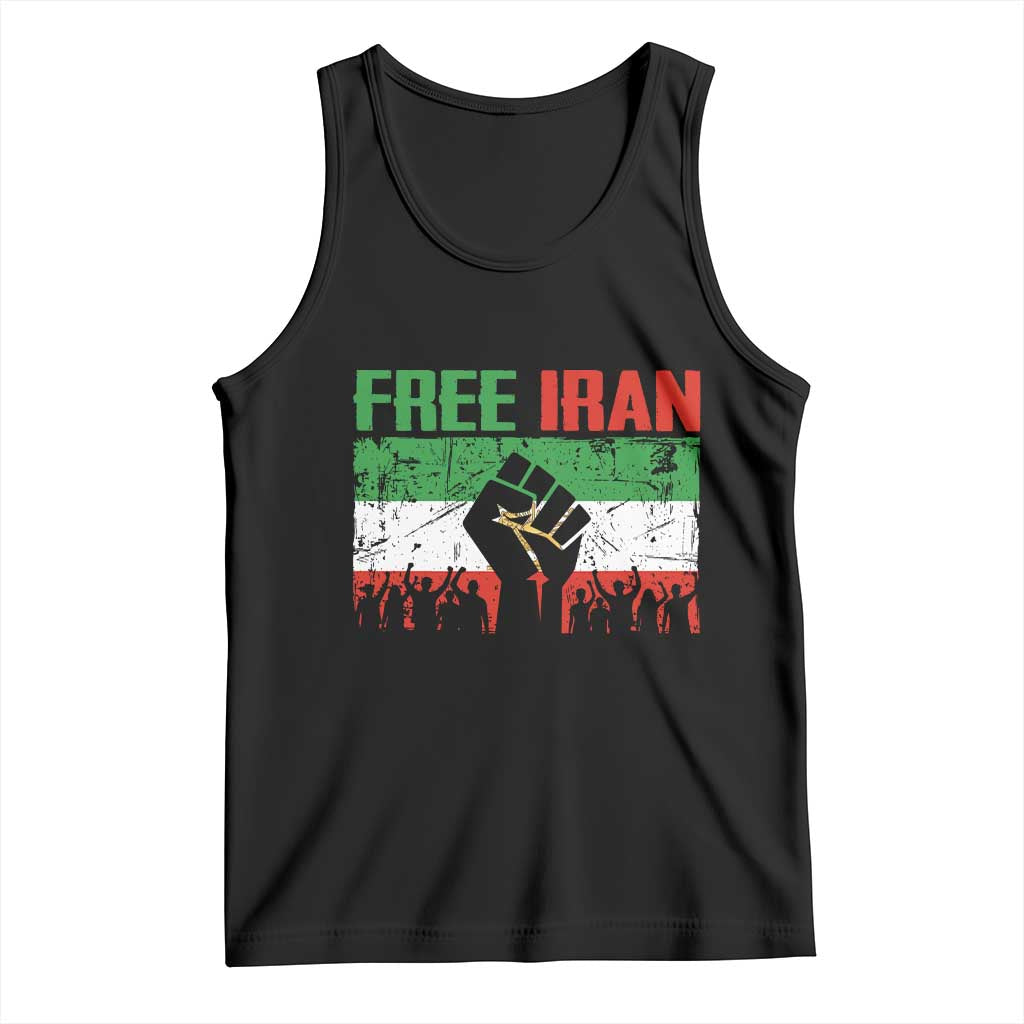 Free Iran Flag Tank Top Support Iranian Freedom No War