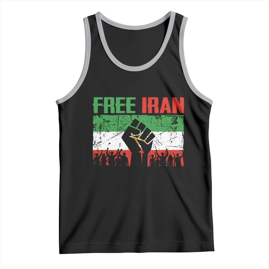 Free Iran Flag Tank Top Support Iranian Freedom No War
