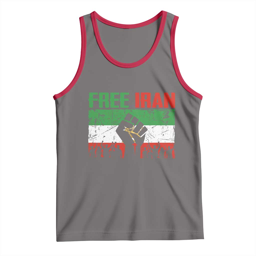 Free Iran Flag Tank Top Support Iranian Freedom No War