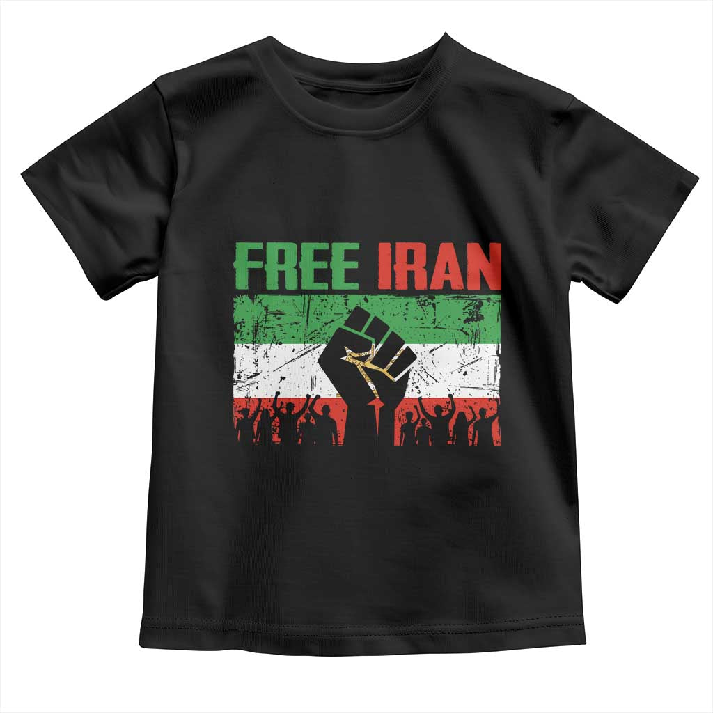 Free Iran Flag Toddler T Shirt Support Iranian Freedom No War