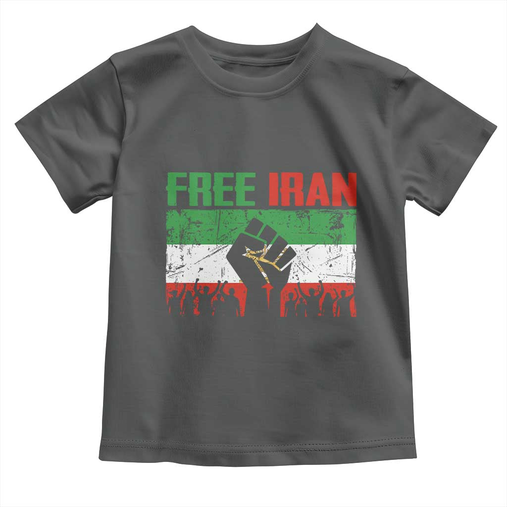 Free Iran Flag Toddler T Shirt Support Iranian Freedom No War