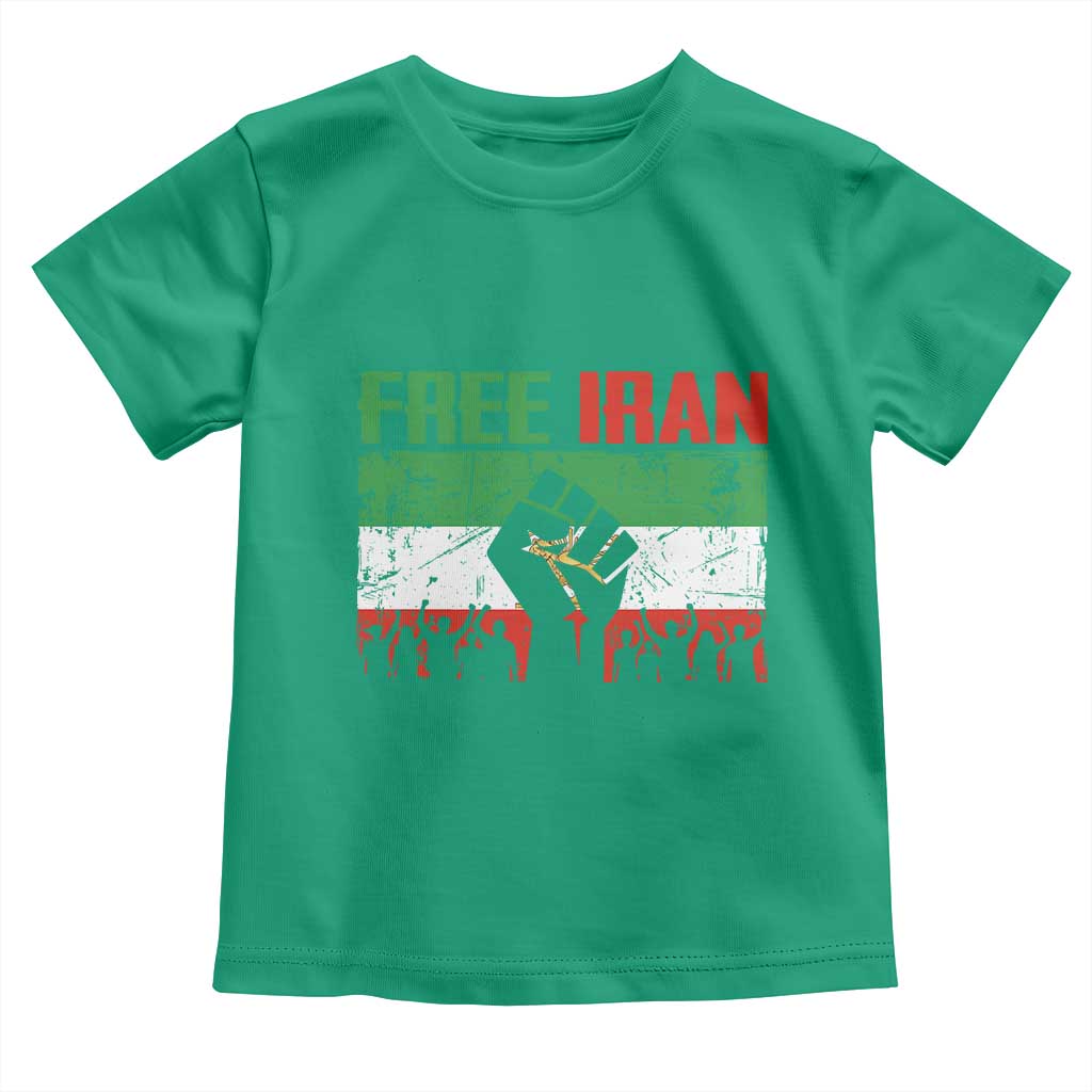 Free Iran Flag Toddler T Shirt Support Iranian Freedom No War