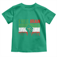 Free Iran Flag Toddler T Shirt Support Iranian Freedom No War