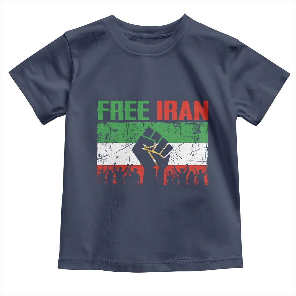 Free Iran Flag Toddler T Shirt Support Iranian Freedom No War