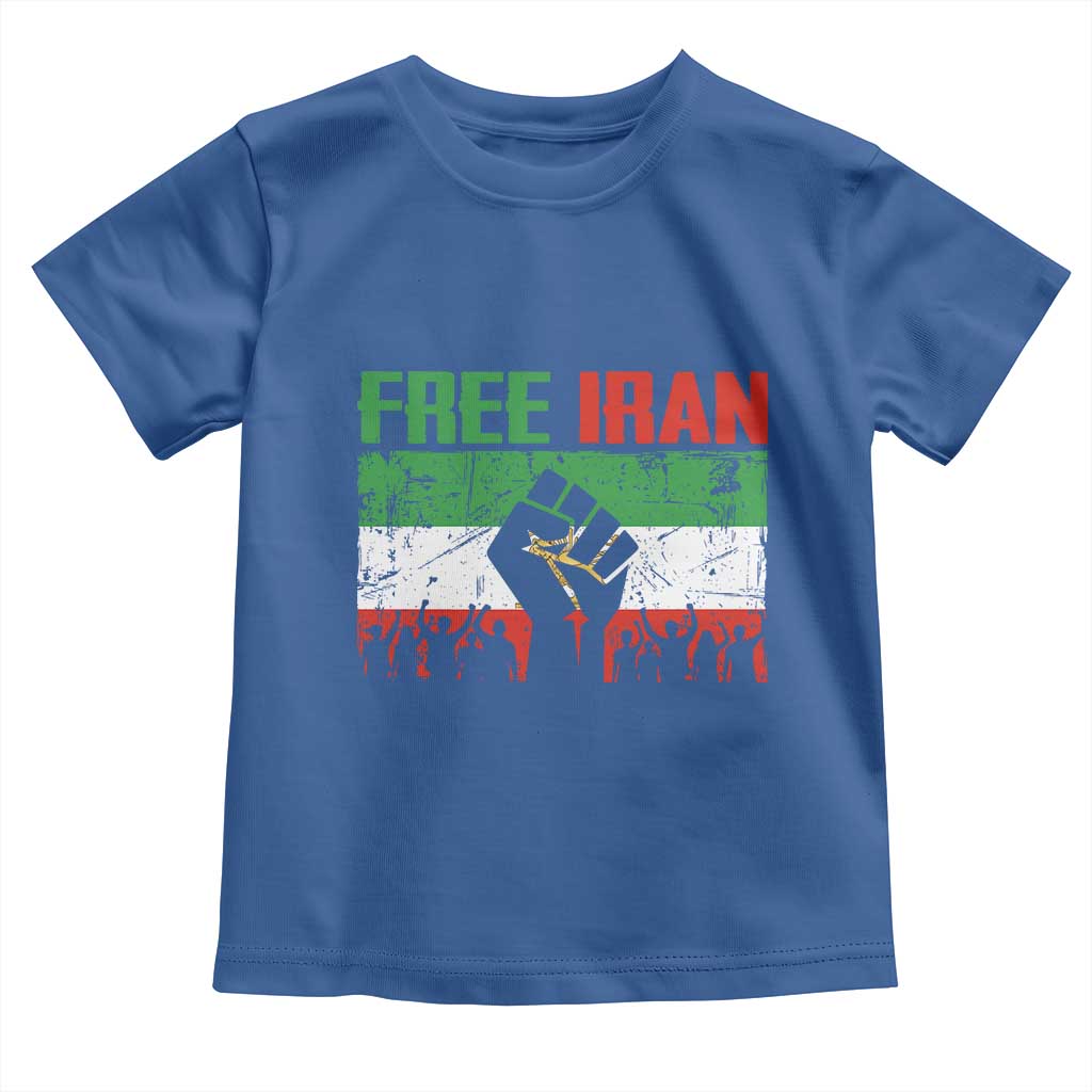 Free Iran Flag Toddler T Shirt Support Iranian Freedom No War