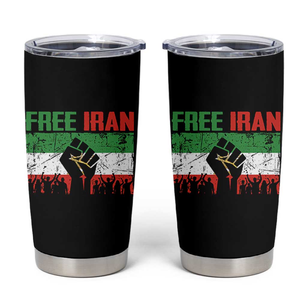 Free Iran Flag Tumbler Cup Support Iranian Freedom No War