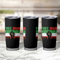 Free Iran Flag Tumbler Cup Support Iranian Freedom No War